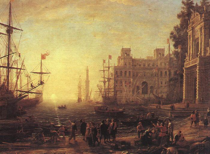 Claude Lorrain Port with Villa Medici china oil painting image